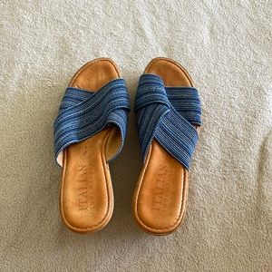 Italian shoemakers 7.5 woman’s wedge sandal
